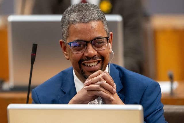 Vaughan Gething in the Senedd in Cardiff after he became the new First Minister of Wales (Matthew Horwood/Welsh Government/PA)