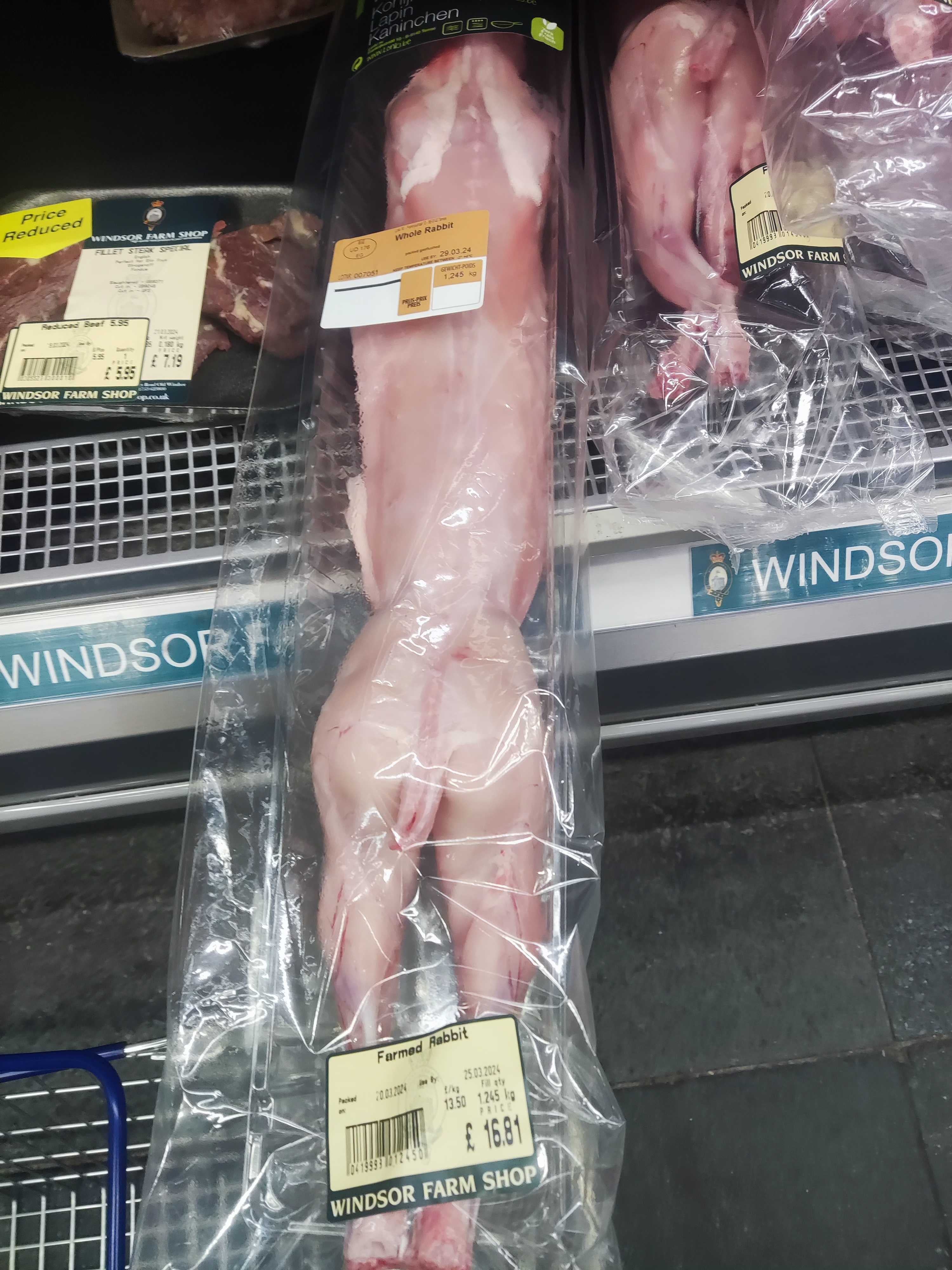 A whole skinned rabbit for less than a pony