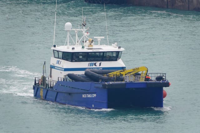 Boats used by people thought to be migrants are brought in to Dover, Kent (Gareth Fuller/PA)