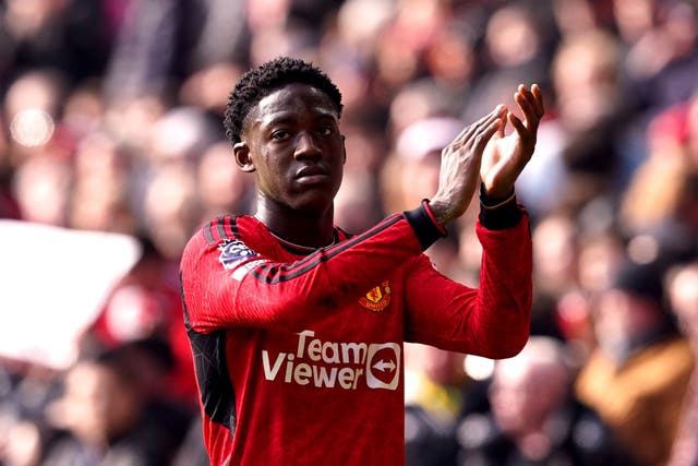 Kobbie Mainoo has quickly become a key player at Manchester United (Martin Rickett/PA)