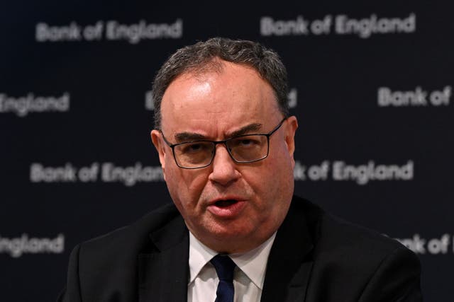 Andrew Bailey, governor of the Bank of England (Justin Tallis/PA)