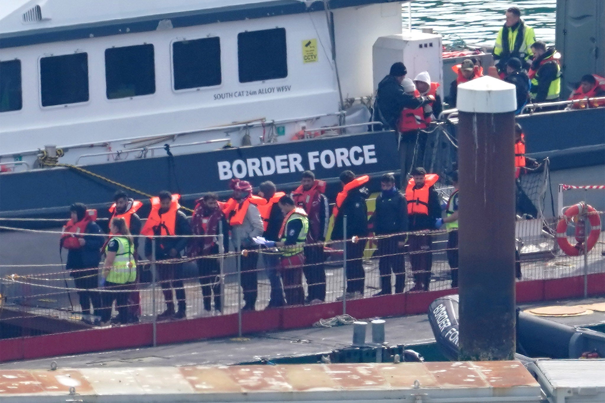 Border Force officials intercepted eight boats with around 400 migrants on board on Wednesday