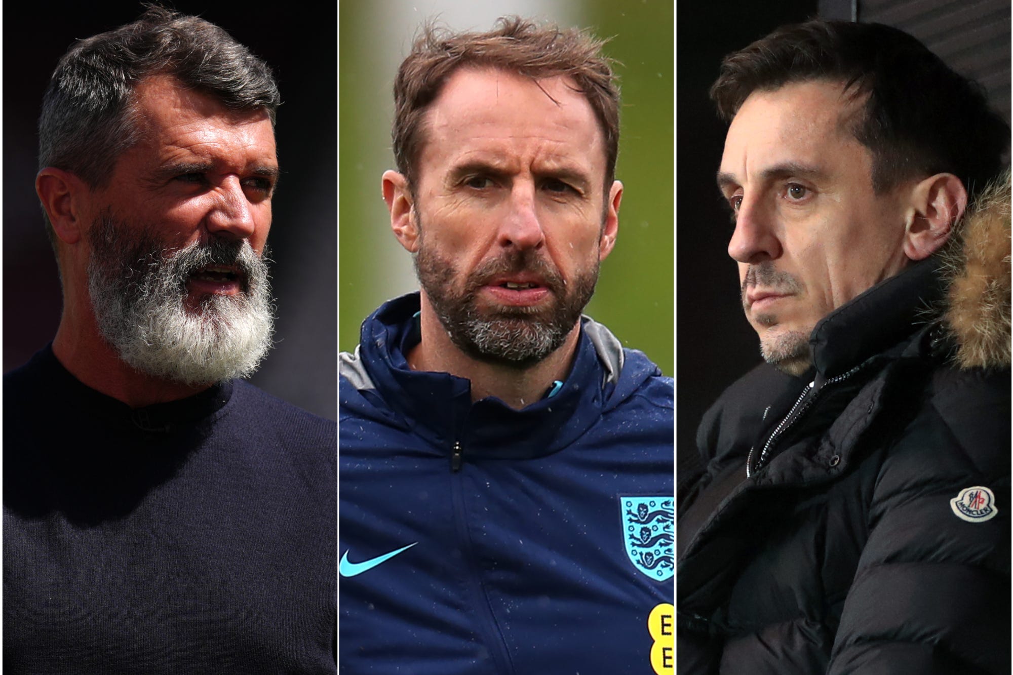 Gareth Southgate has been backed for the Manchester United job by Gary Neville and Roy Keane