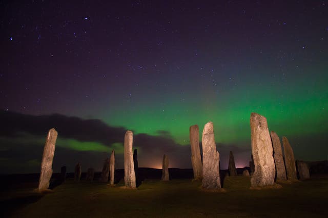 <p>The Northern Lights make rare appearances over the UK </p>