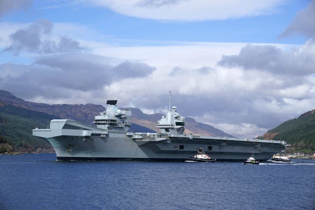 A fire broke out when the carrier was moored at Glen Mallan (Andrew Milligan/PA)