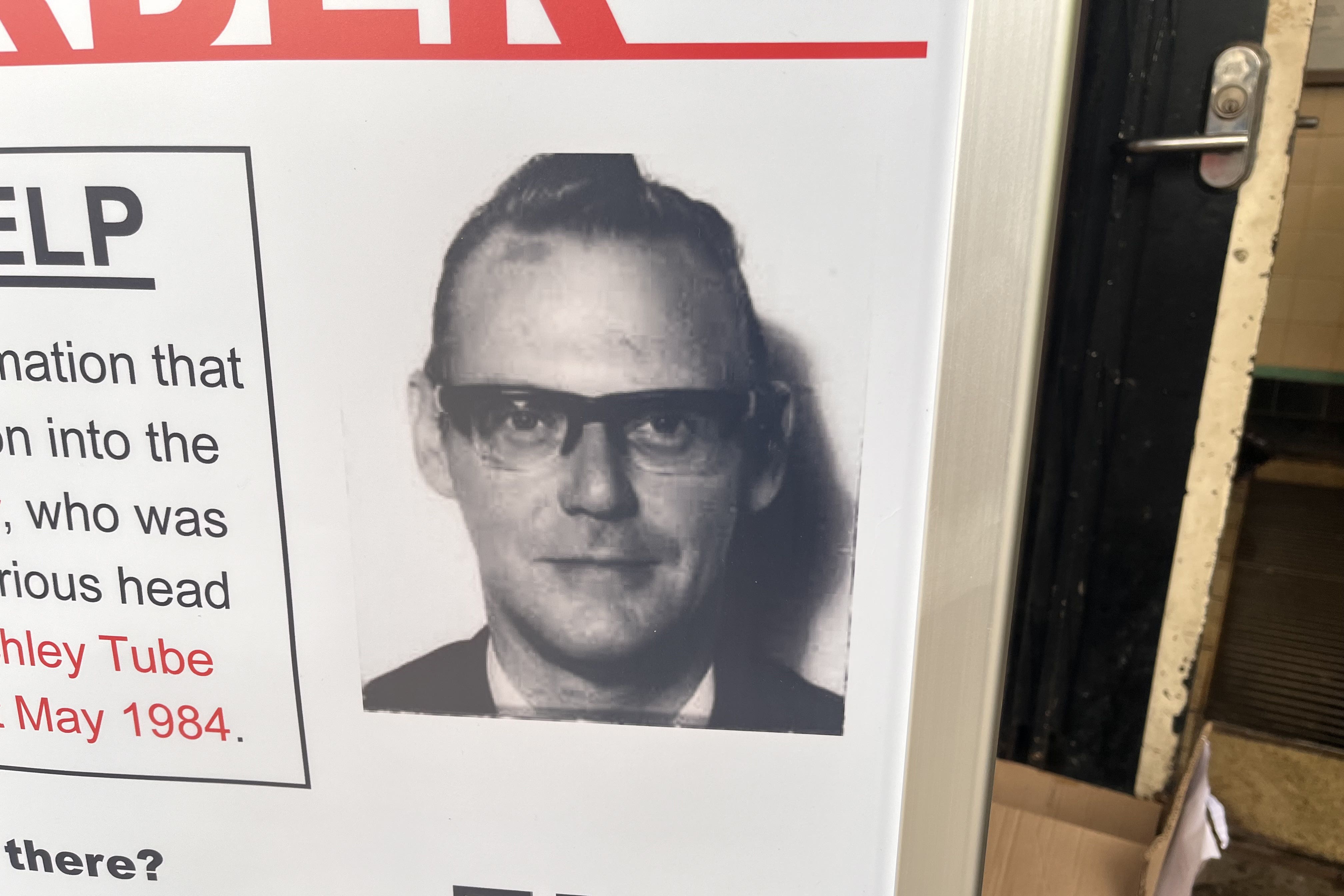 An appeal poster outside East Finchley Underground station (Jamel Smith/PA)