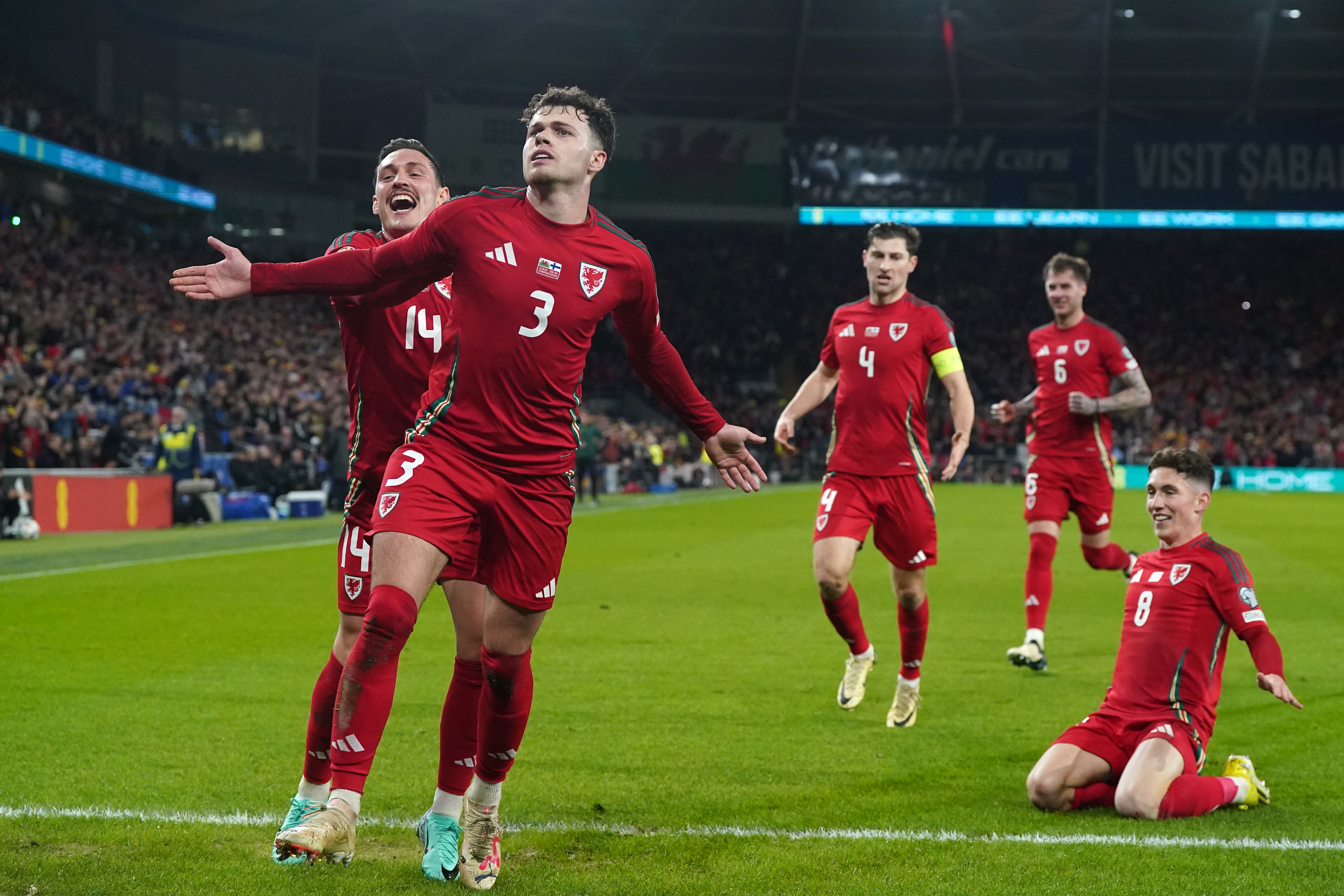 Neco Williams scored for Wales as they beat Finland 4-1 in the play-off semi-final
