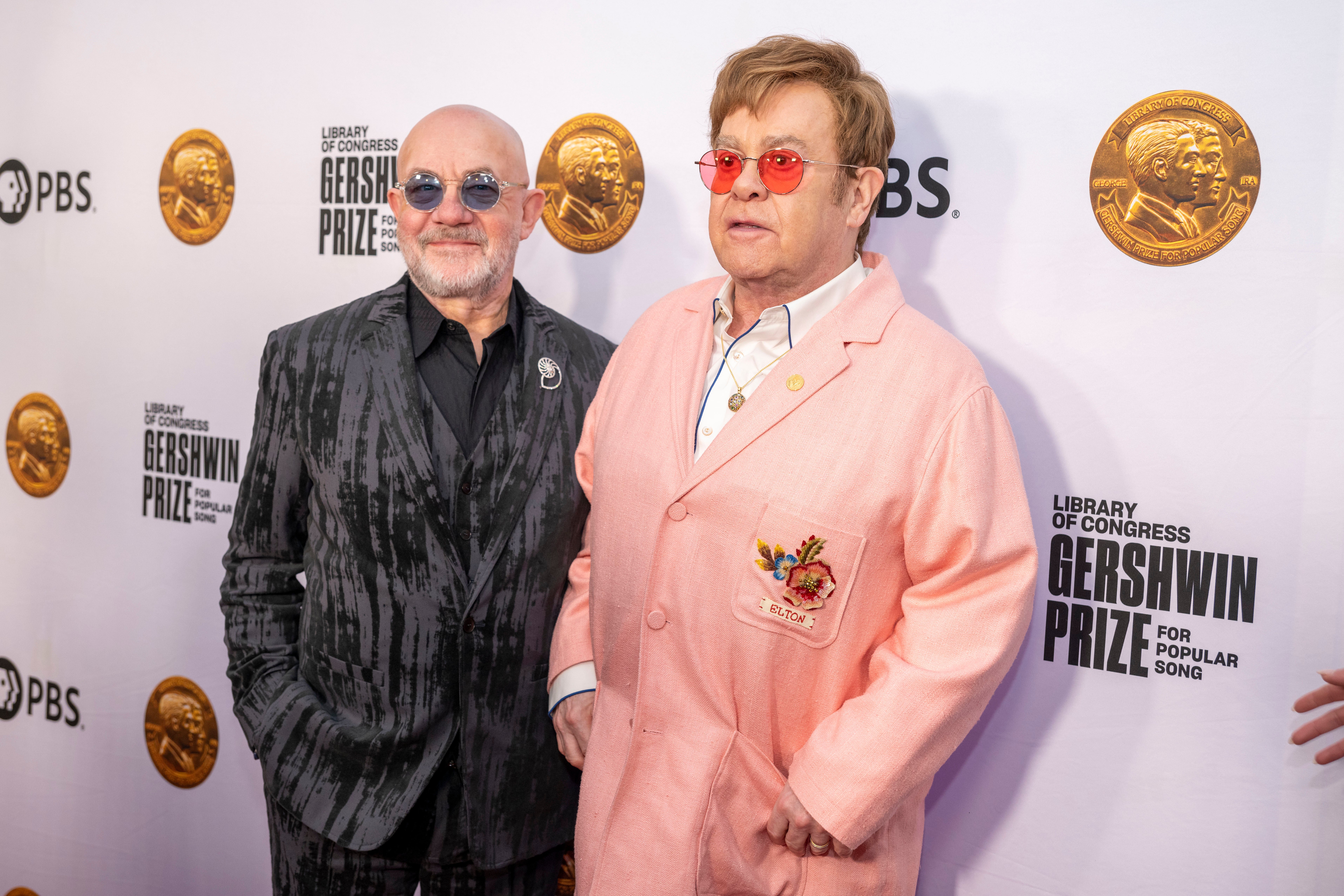 Bernie Taupin (left) was honoured for his songwriting contributions during his decades-long career