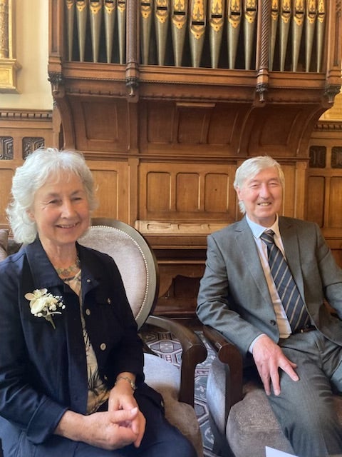 Hugh and his wife Rosalyne who lives a few minutes away from the care home in Huncote (Collect/PA Real Life)