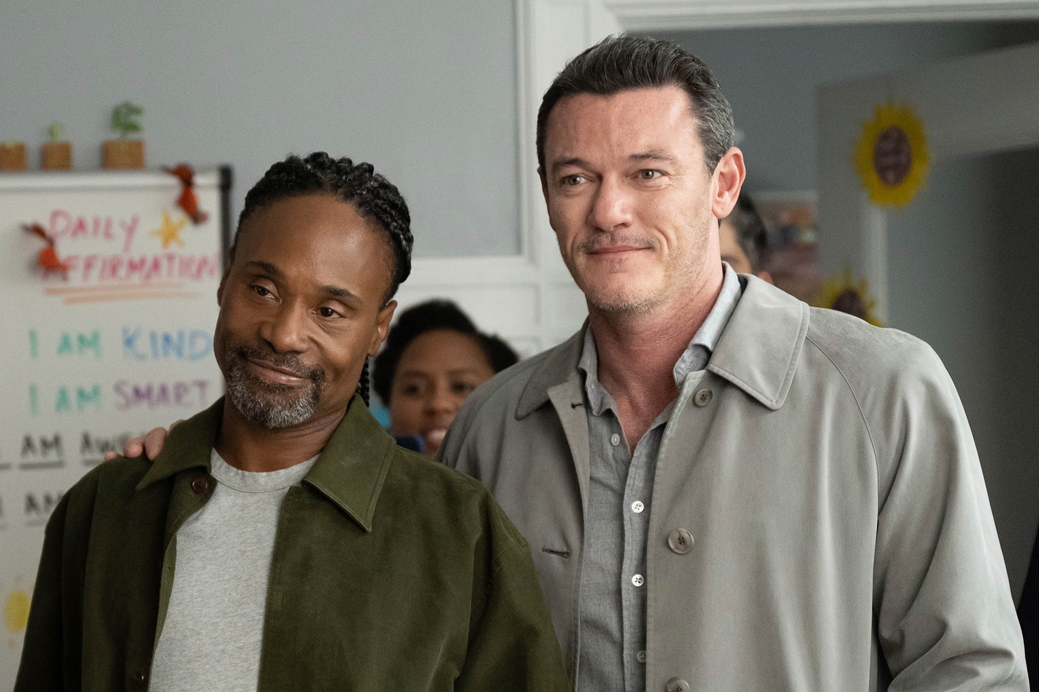 Impending acrimony: Billy Porter and Luke Evans in the family drama ‘Our Son’