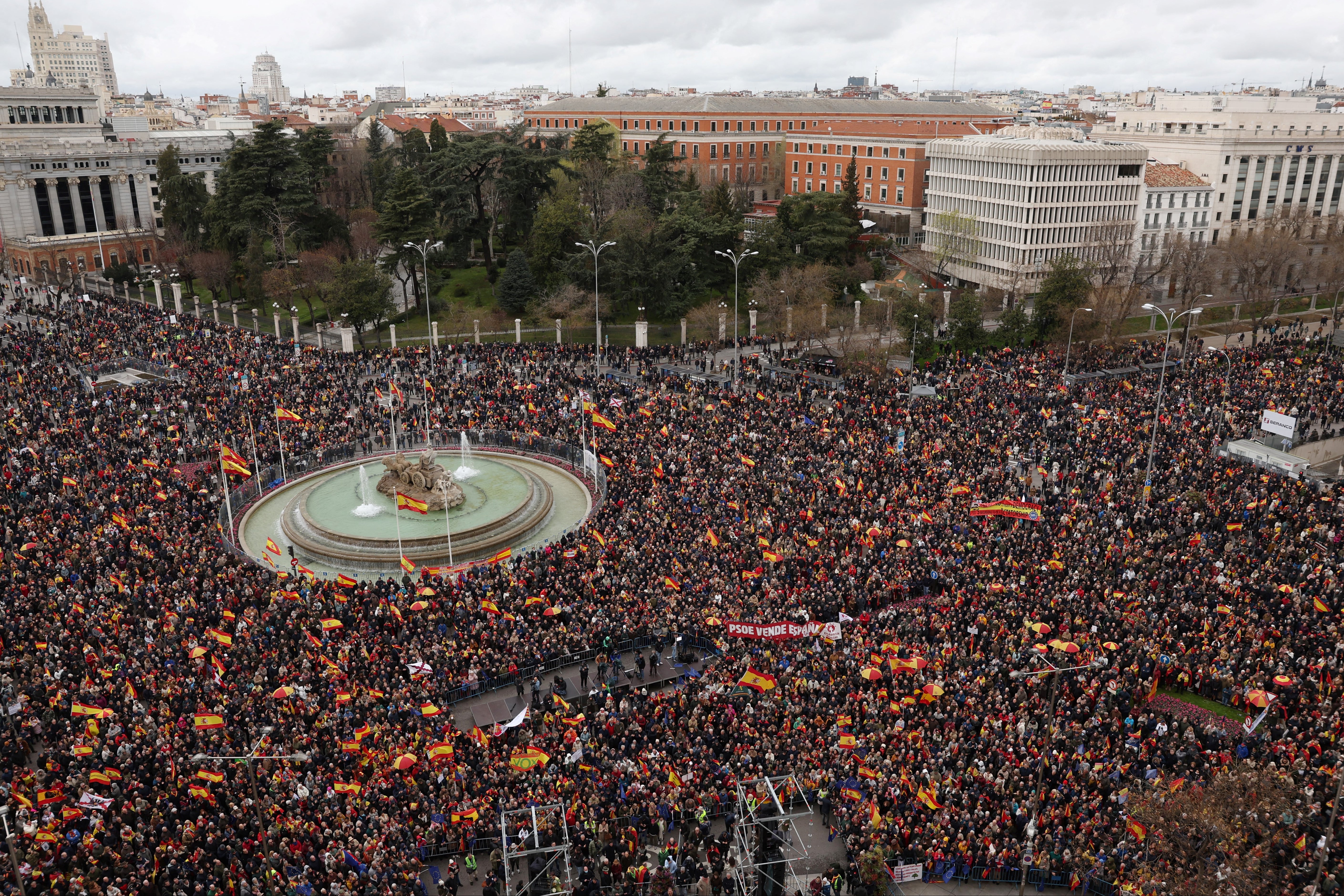 A demonstration against the amnesty law in Madrid earlier this month