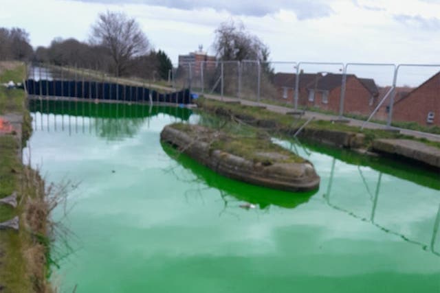 <p>Canal & River Trust West Midlands have advised people not to be alarmed after they dropped dye into the Tame Valley Canal</p>