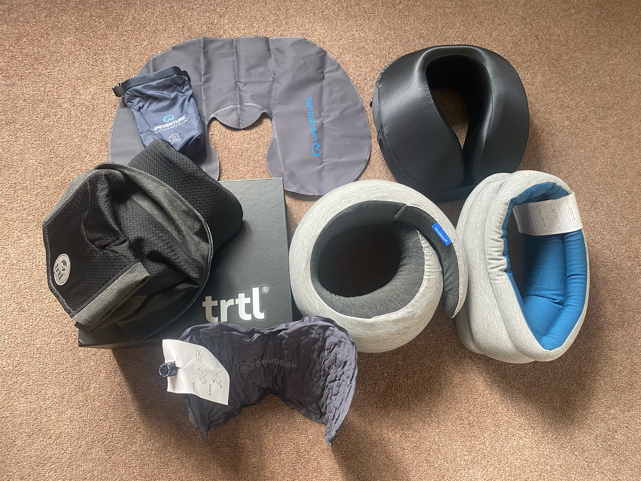 A selection of the best travel pillows that we tried for this review