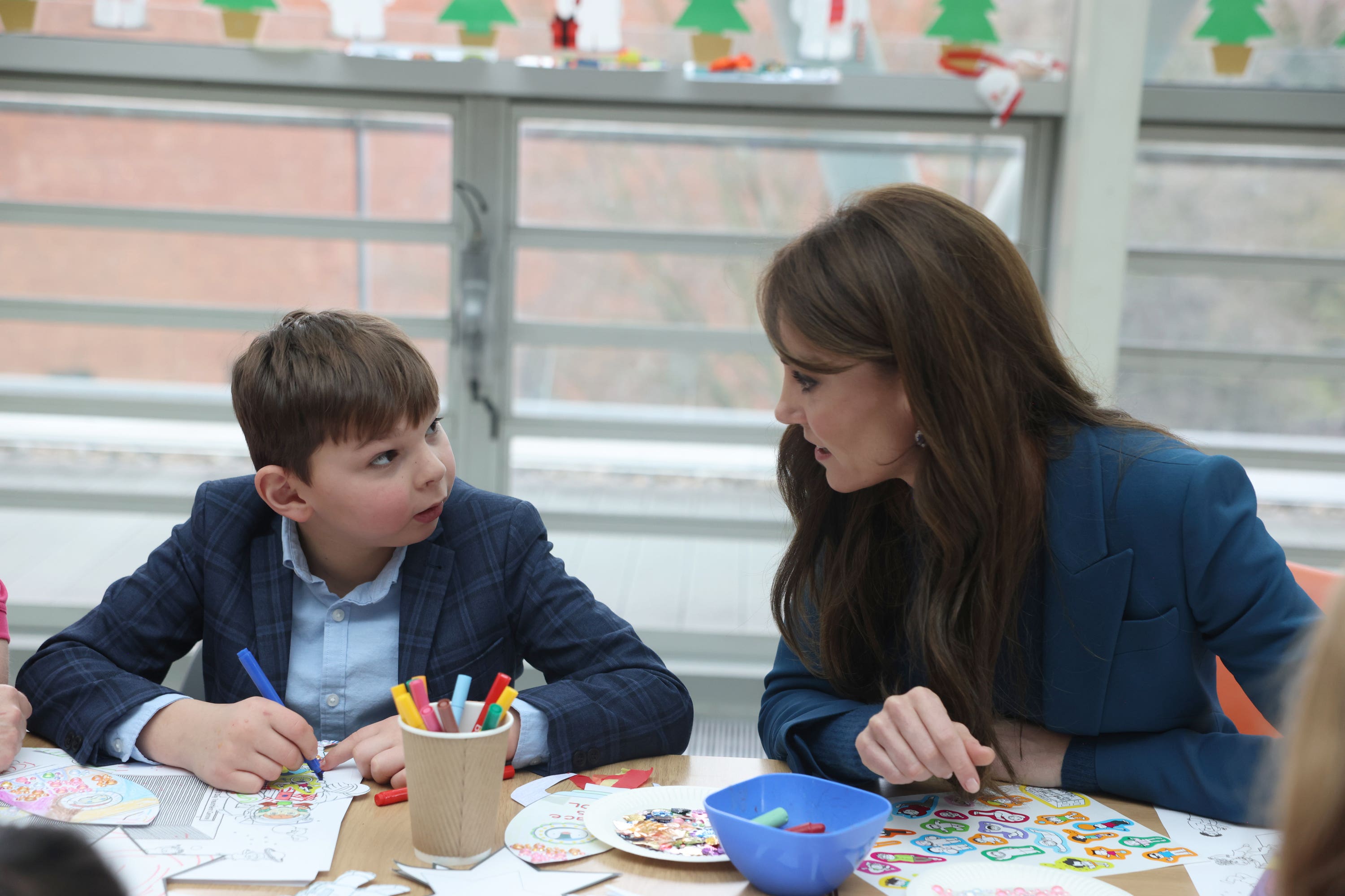 The Princess of Wales with Tony Hudgell during a visit to officially open the Evelina London Children’s Day Surgery Unit at London’s in December (Ian Vogler/PA)