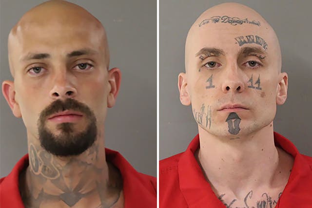<p>This photo combo provided by Twin Falls County Sheriff's Office in Idaho shows from left, Nicholas Umphenour and Skylar Meade. (Twin Falls County Sheriff's Office via AP)</p>
