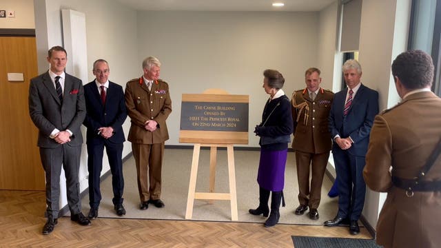 <p>Princess Royal unveils plaque at new officers' flats in Innsworth</p>