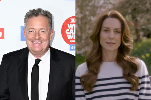<p>Piers Morgan and Kate Middleton</p>
