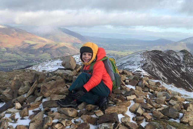 Frankie McMillan, 8, has been regularly climbing mountains with his mum Basia since he was a toddler (Basia McMillian/PA)