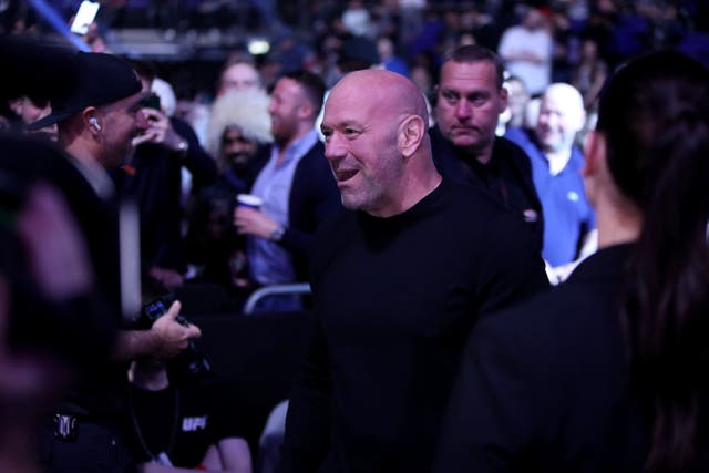 UFC President Dana White (pictured) awarded a ‘Bite of the Night’ bonus to Andre Lima (Kieran Cleeves/PA)