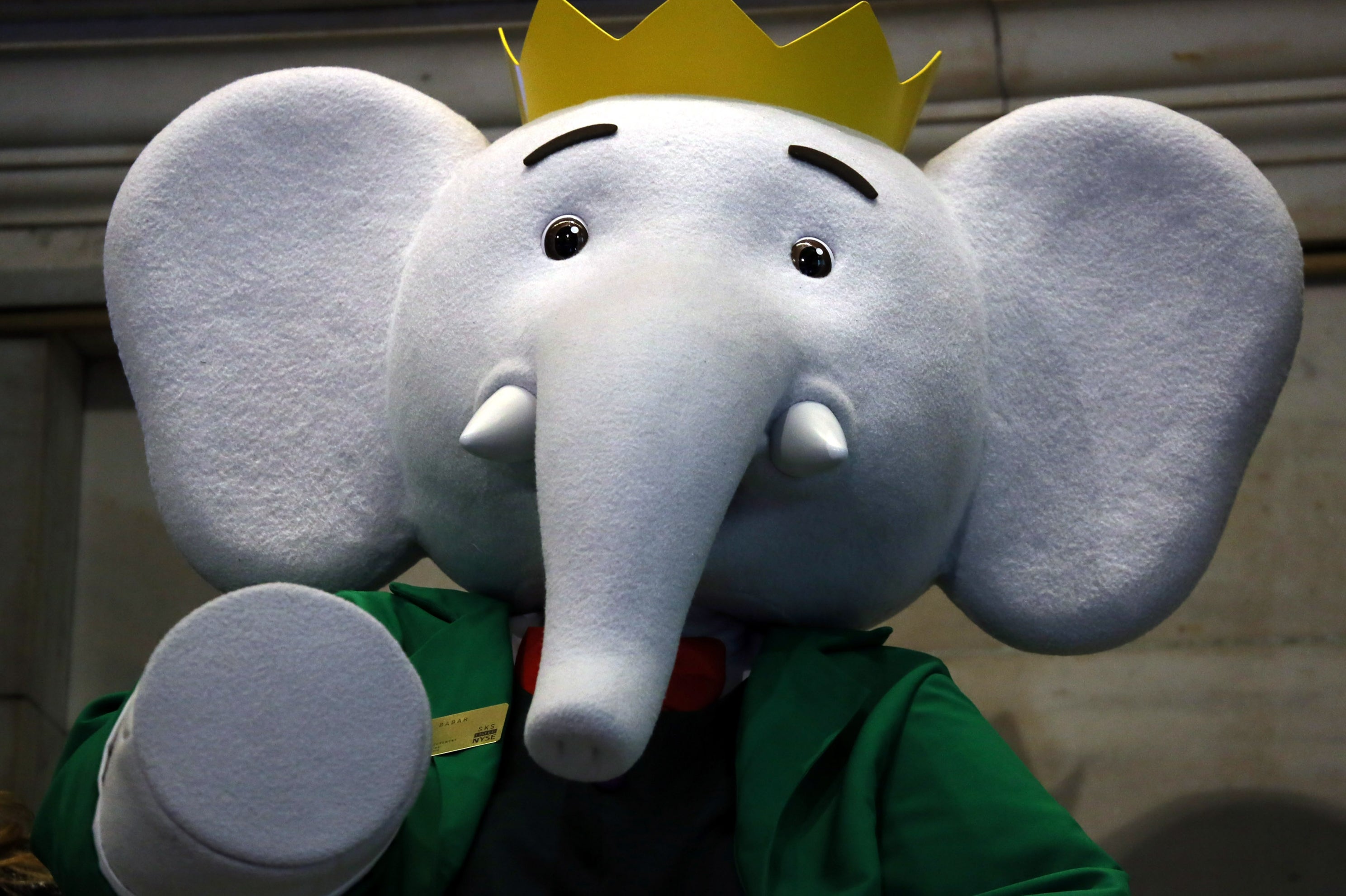 ‘Babar the Elephant’ at the New York Stock Exchange in 2012