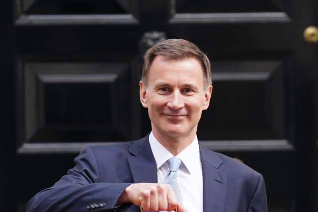<p>Jeremy Hunt’s main purpose in his interviews on Sunday was to draw dividing lines with Labour ahead of the election</p>