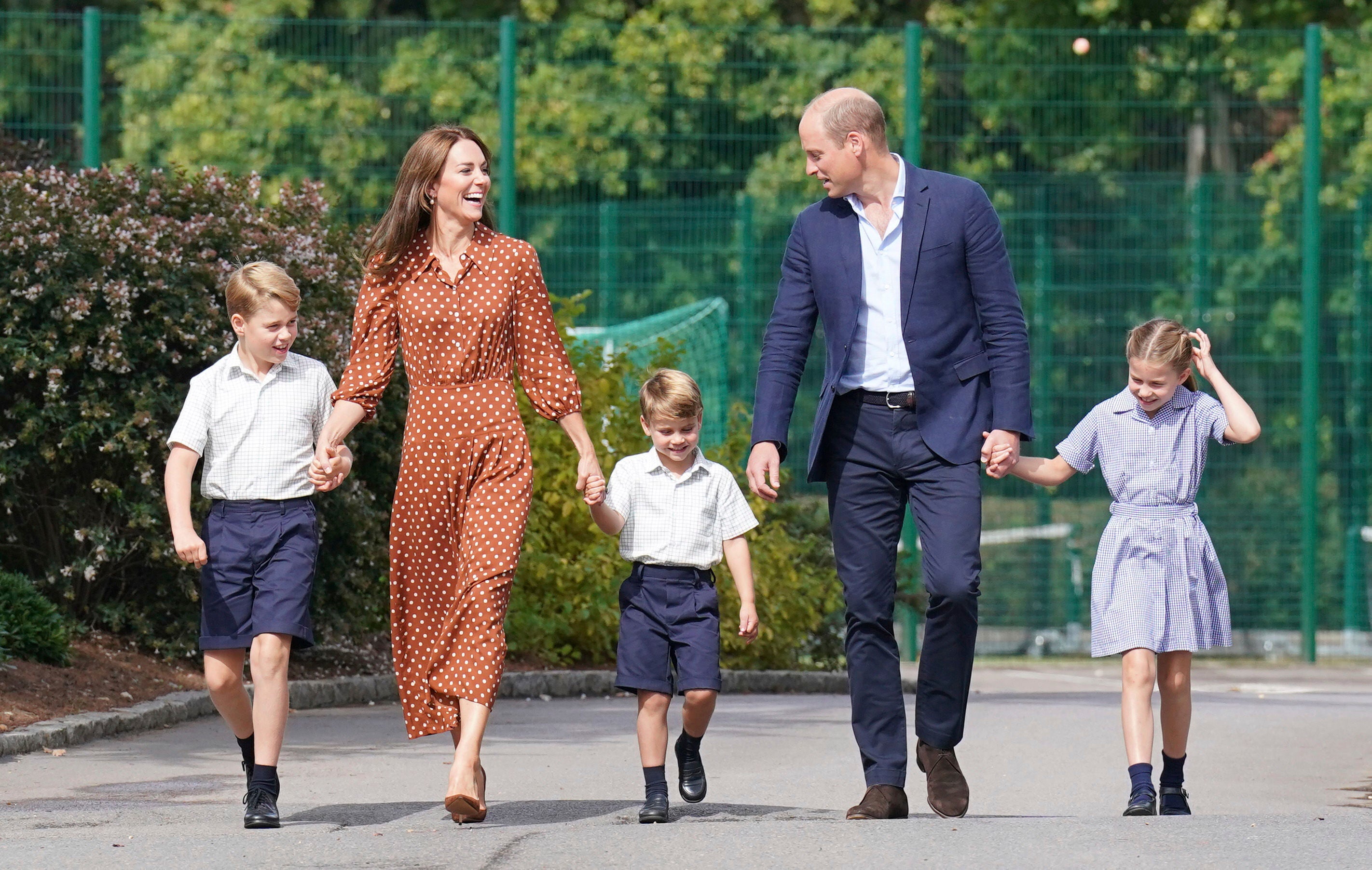 The Prince and Princess of Wales with their children Princes George and Louis and Princess Charlotte