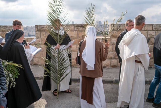 Israel Palestinians Palm Sunday
