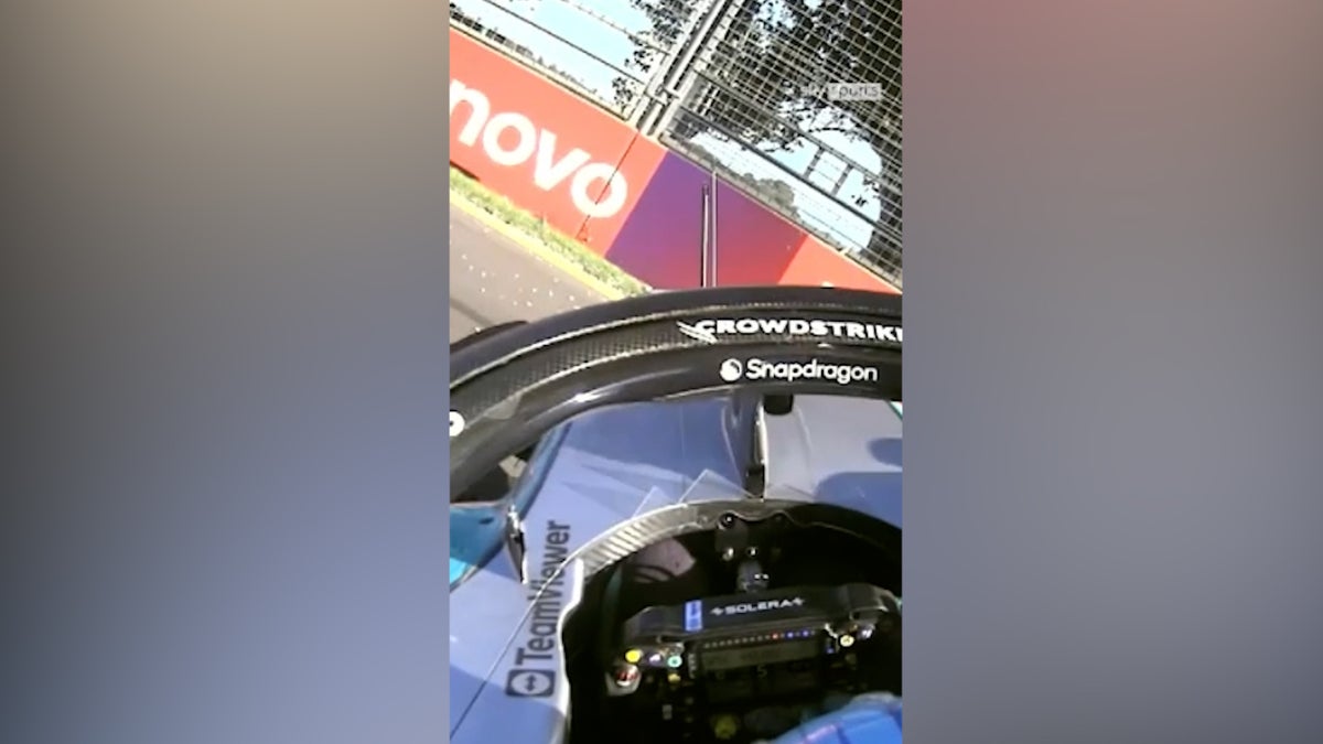 Unseen footage shows moment George Russell crashed at Australian GP