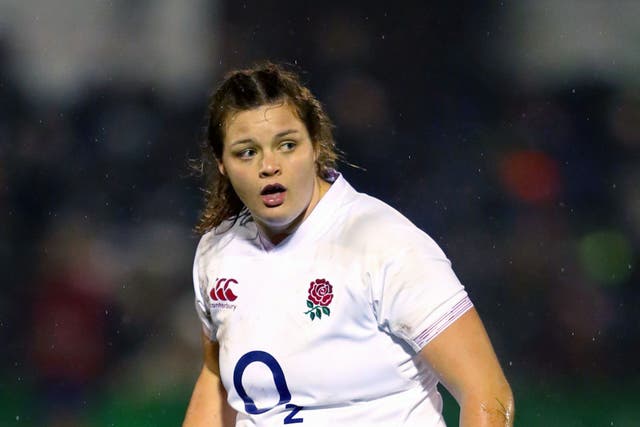 England’s Sarah Beckett was sent off after just 11 minutes (David Davies/PA)