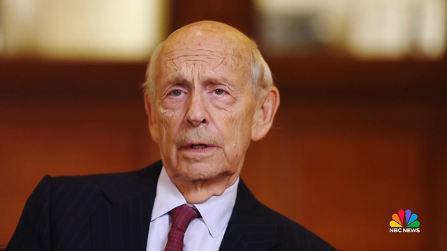 <p>Former US Supreme Court Justice Stephen Breyer appears in an interview on Meet the Press</p>
