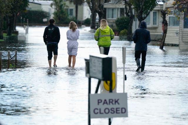 Higher than average rainfall has hit the region in the second half of the year (Andrew Matthews/PA)