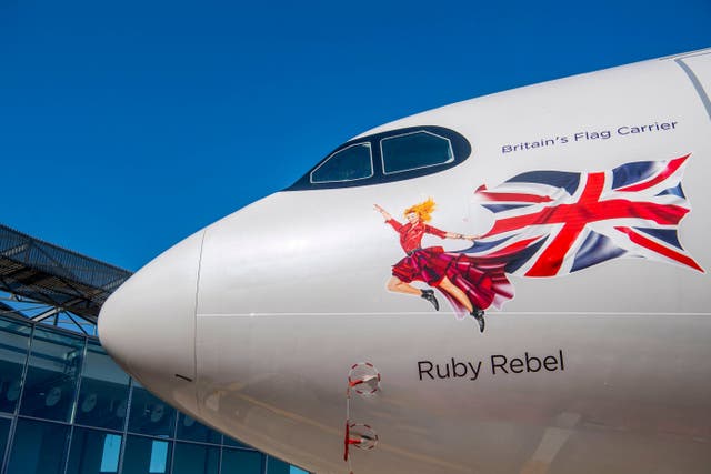 Virgin Atlantic has named a plane in honour of founder Sir Richard Branson to celebrate the 40th anniversary of its first flight (Virgin Atlantic/PA)