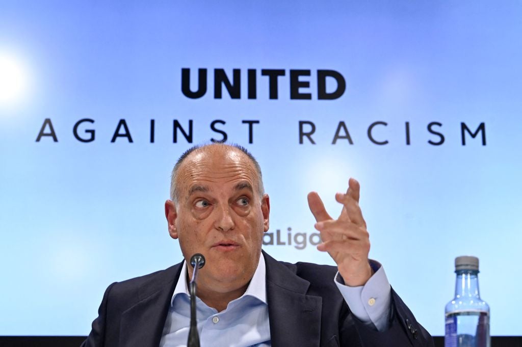Javier Tebas insists LaLiga are fighting racism but has also been criticised himself for not doing enough