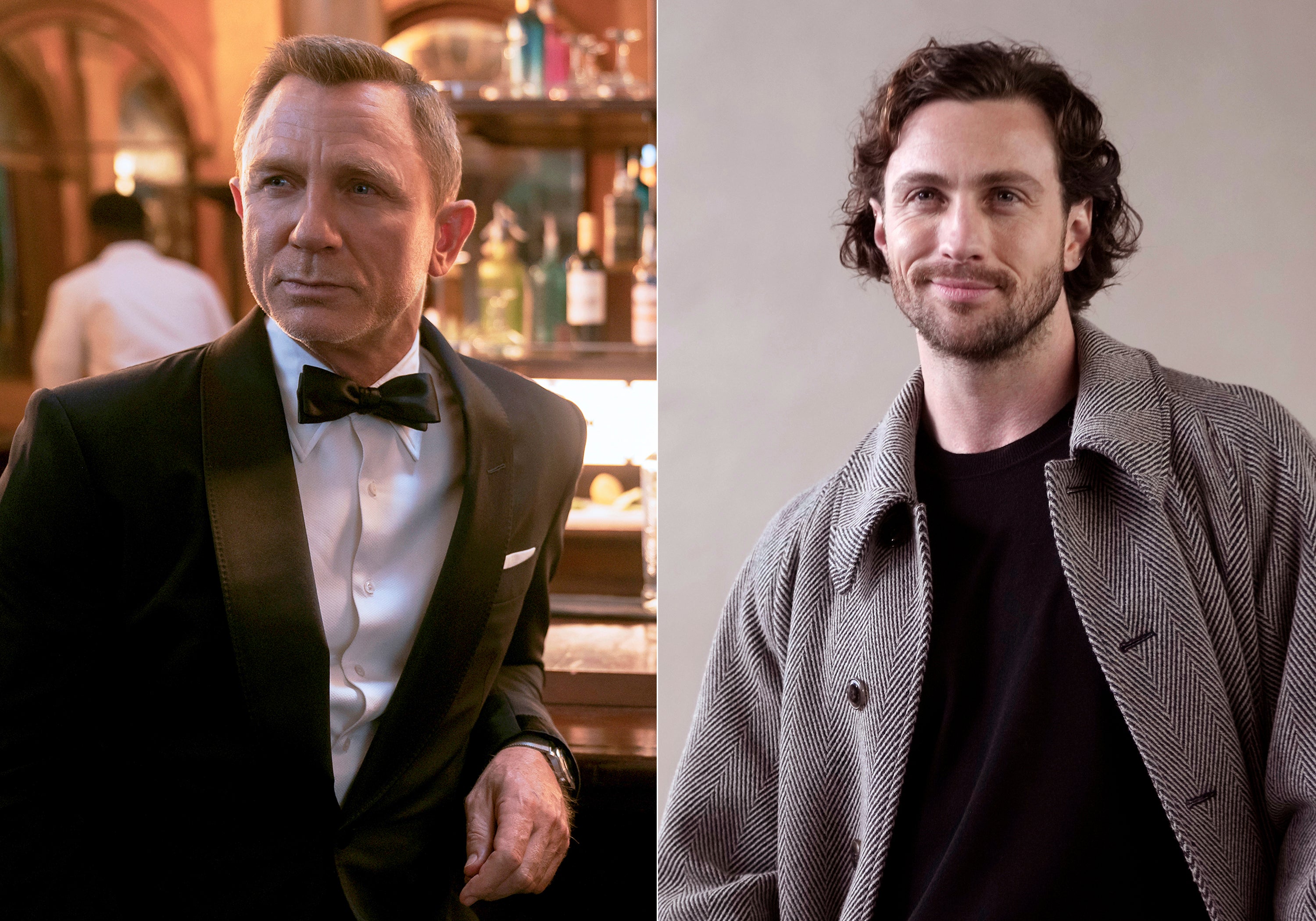 Aaron Taylor-Johnson (right) is one of the favourites to take over from Daniel Craig as James Bond