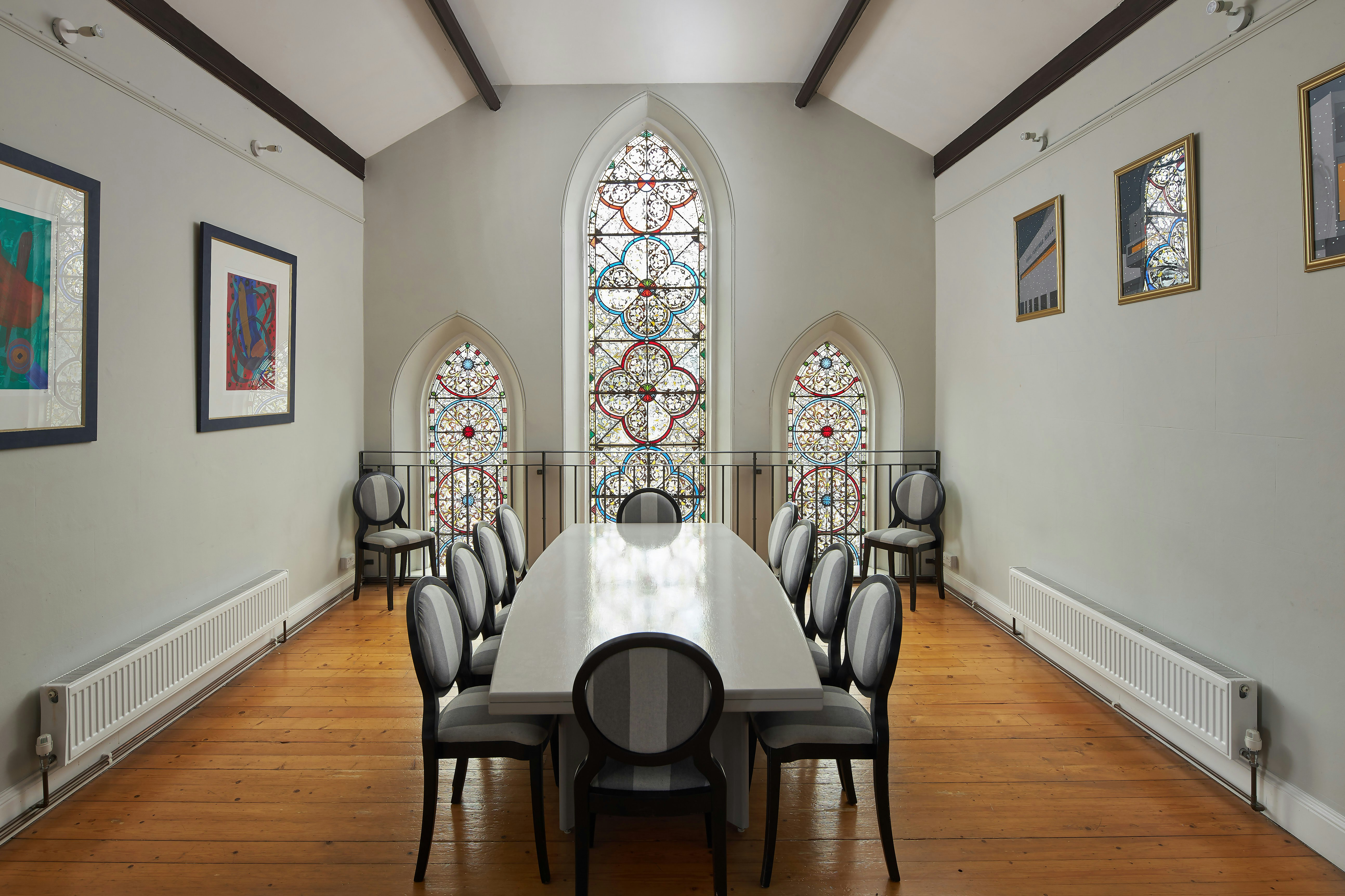 This 19th-century church, complete with stained glass windows, sleeps 14