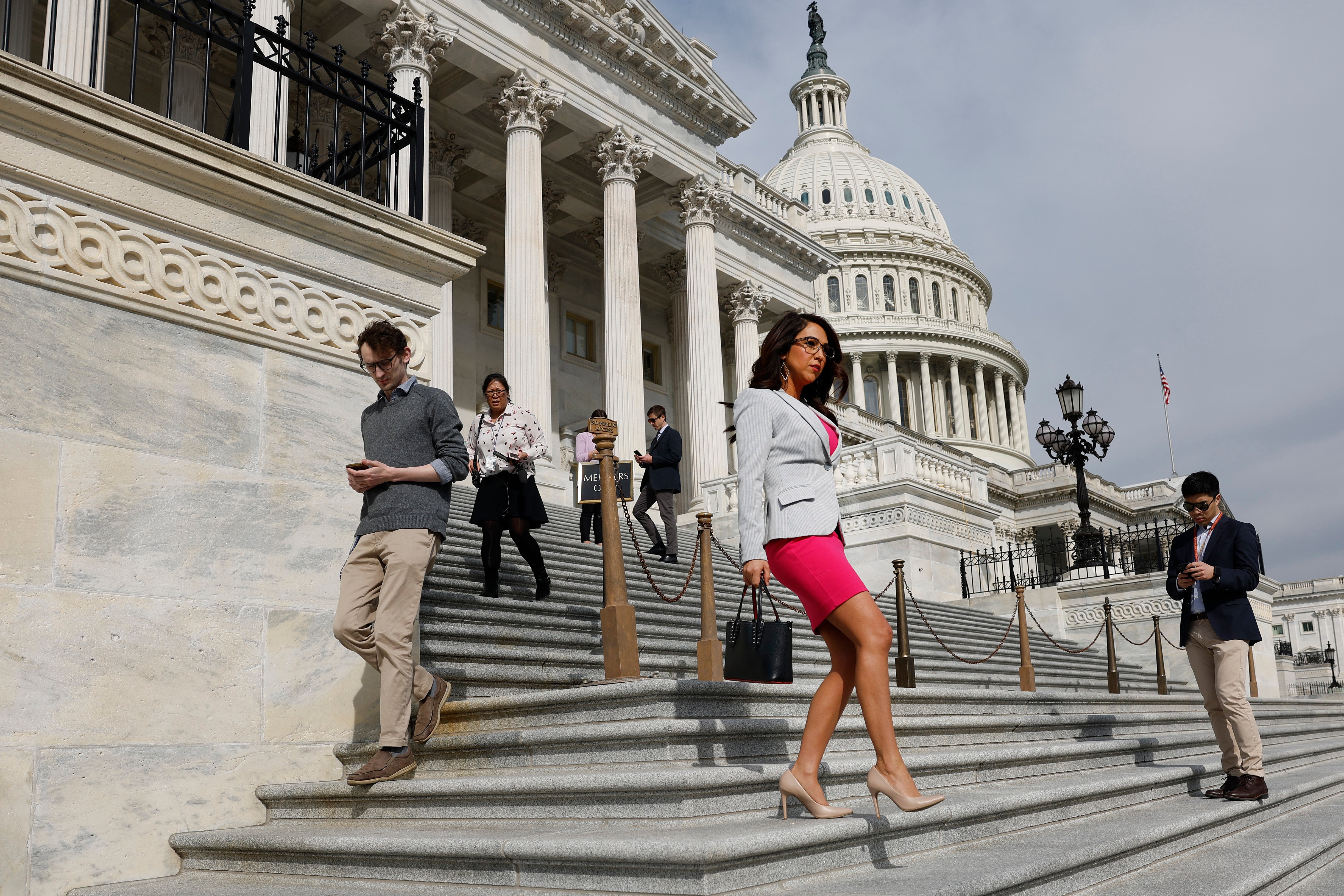 <p>Rep. Lauren Boebert (R-CO) touted bringing home $20m in water and infrastructure projects in the latest spending bill. (Photo by Anna Moneymaker/Getty Images)</p>