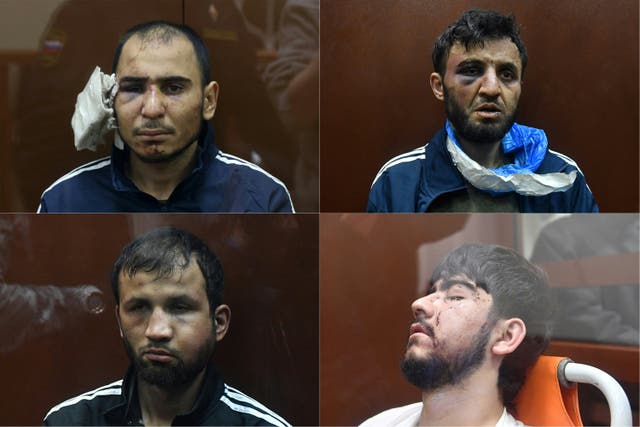 <p>The suspect, clockwise from top left: Murodali Rachabalizoda, Dalerdzhon Mirzoyev, Muhammadsobir Fayzov and Shamsidi Fariduni    </p>