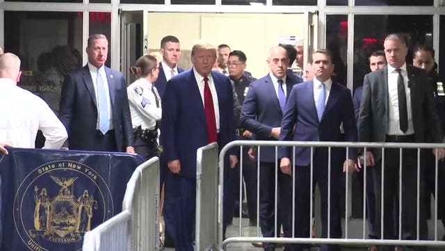 <p>Watch: Donald Trump arrives at New York court as $464m fine deadline looms.</p>