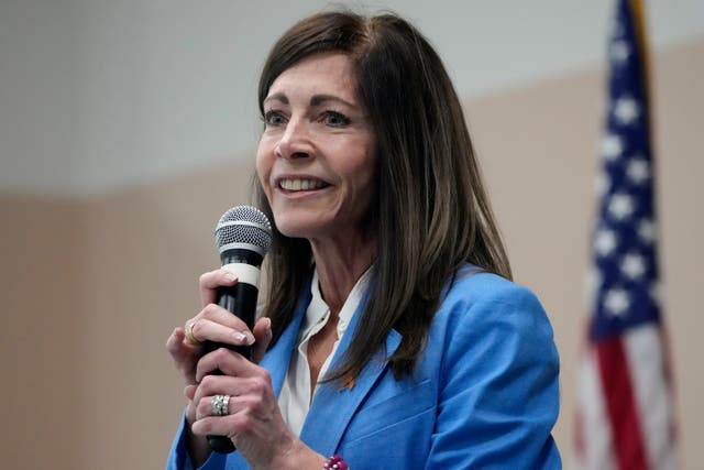 <p>New Jersey first lady Tammy Murphy speaks to delegates in Paramus, New Jersey on Monday, 4 March 2024</p>