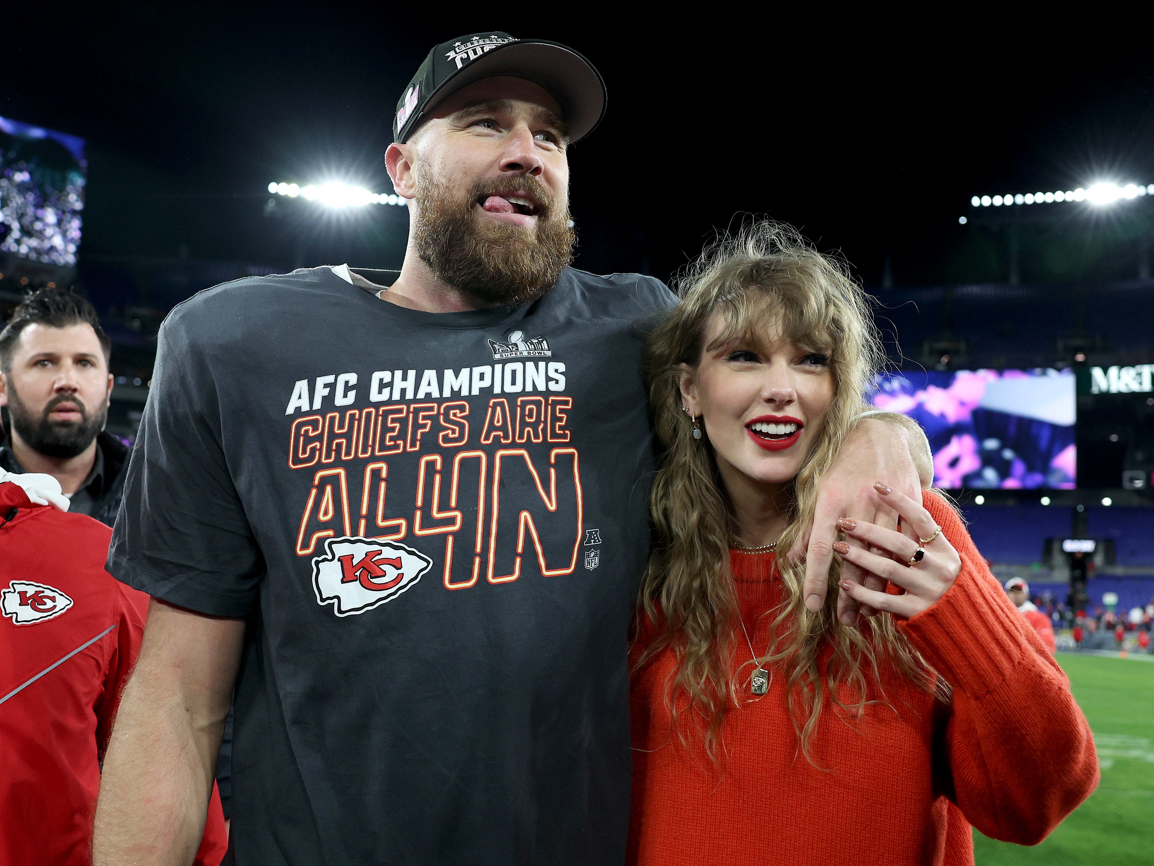 Swift with her boyfriend, Kansas City Chiefs star Travis Kelce