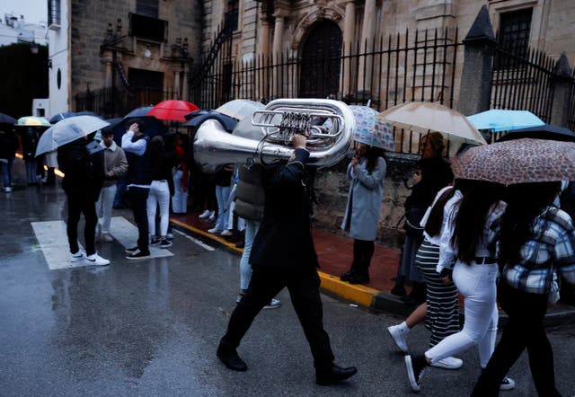 <p>Rain has already swept across the south of Spain with religious processions impacted by downpours</p>