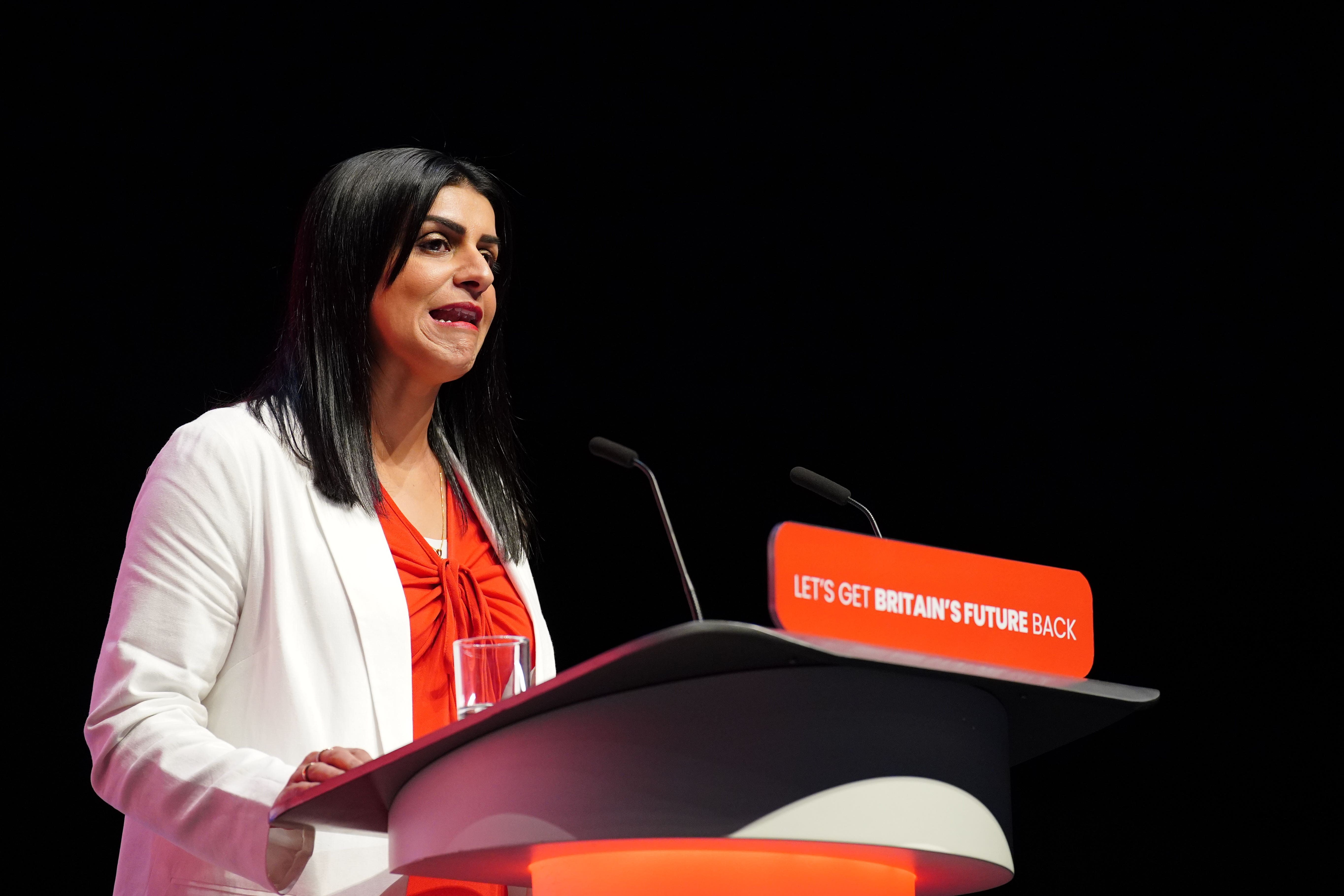 Shadow justice secretary Shabana Mahmood accused the Government of falling behind on its pledge to create 20,000 more prison places by 2025 (Peter Byrne/PA)
