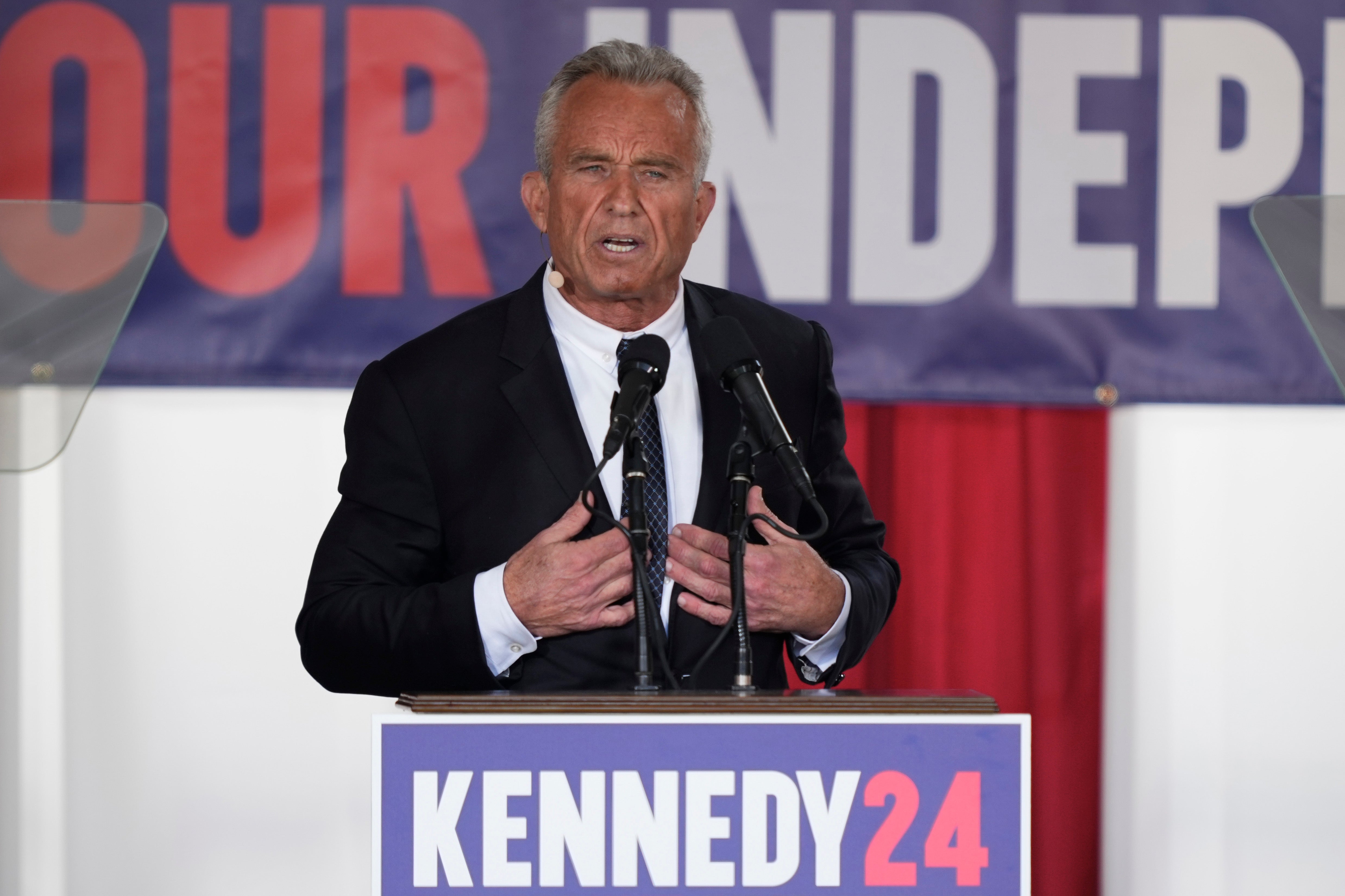Robert F Kennedy Jr is running as an indepedent candidate in the presidential election