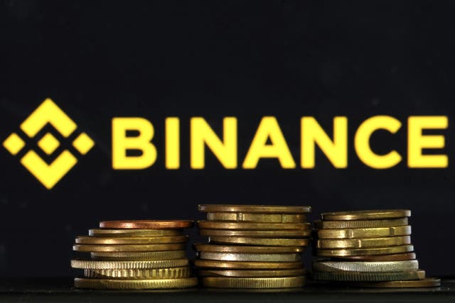 <p>The logo for the crypto exchange Binance is displayed on a screen on 6 June, 2023 in San Anselmo, California</p>