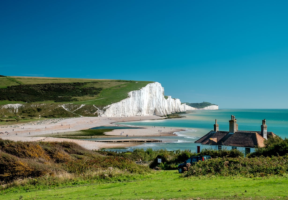 The Seven Sisters Cliffs are part of the South Downs Way route