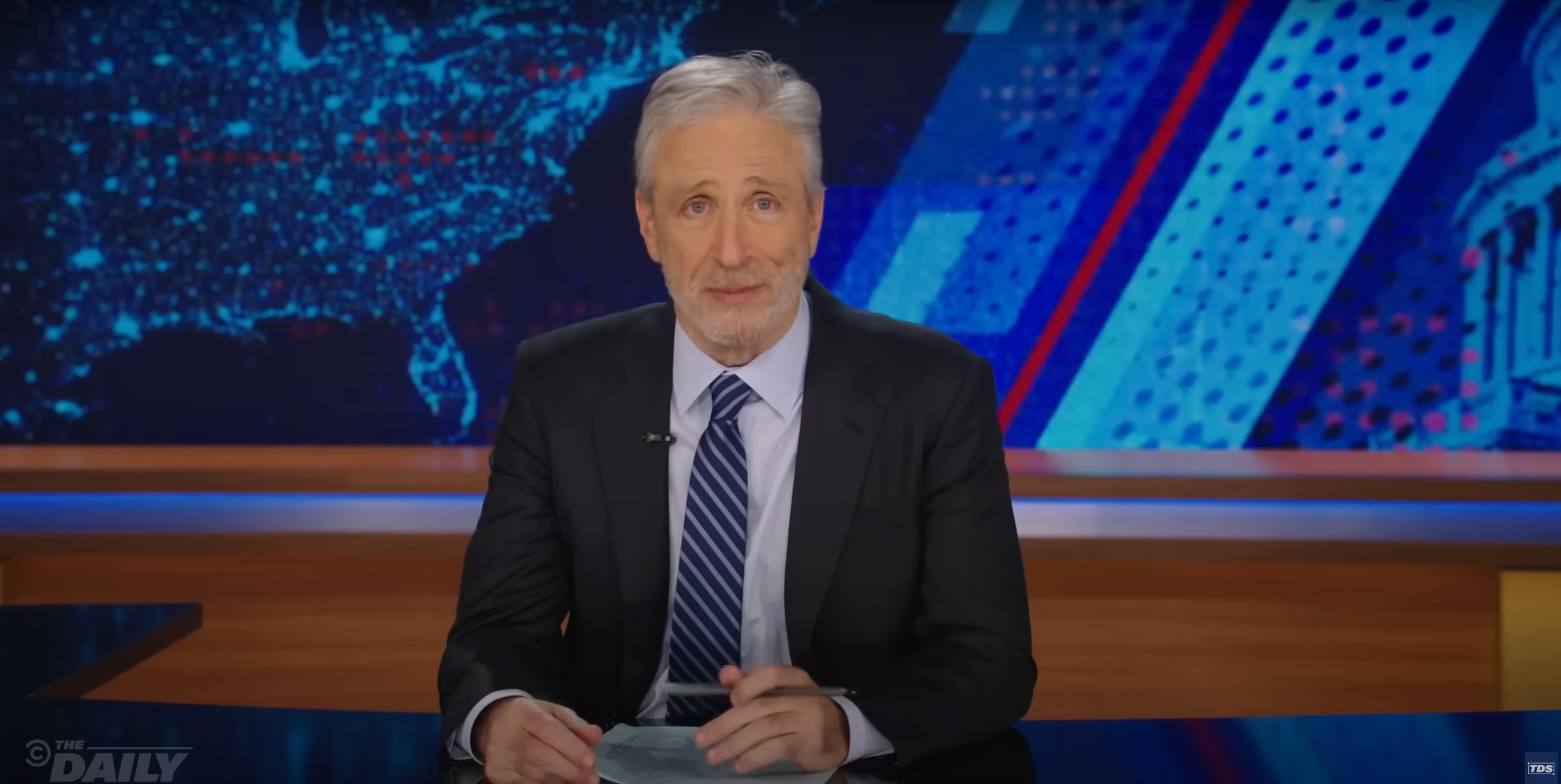 Jon Stewart critises all those who say that what Trump did in his fraud case is a “victimless crime”