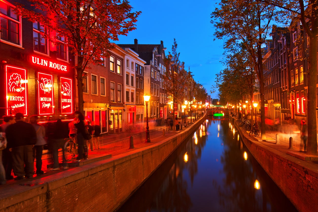The De Wallen red light district is the largest and best-known in Amsterdam