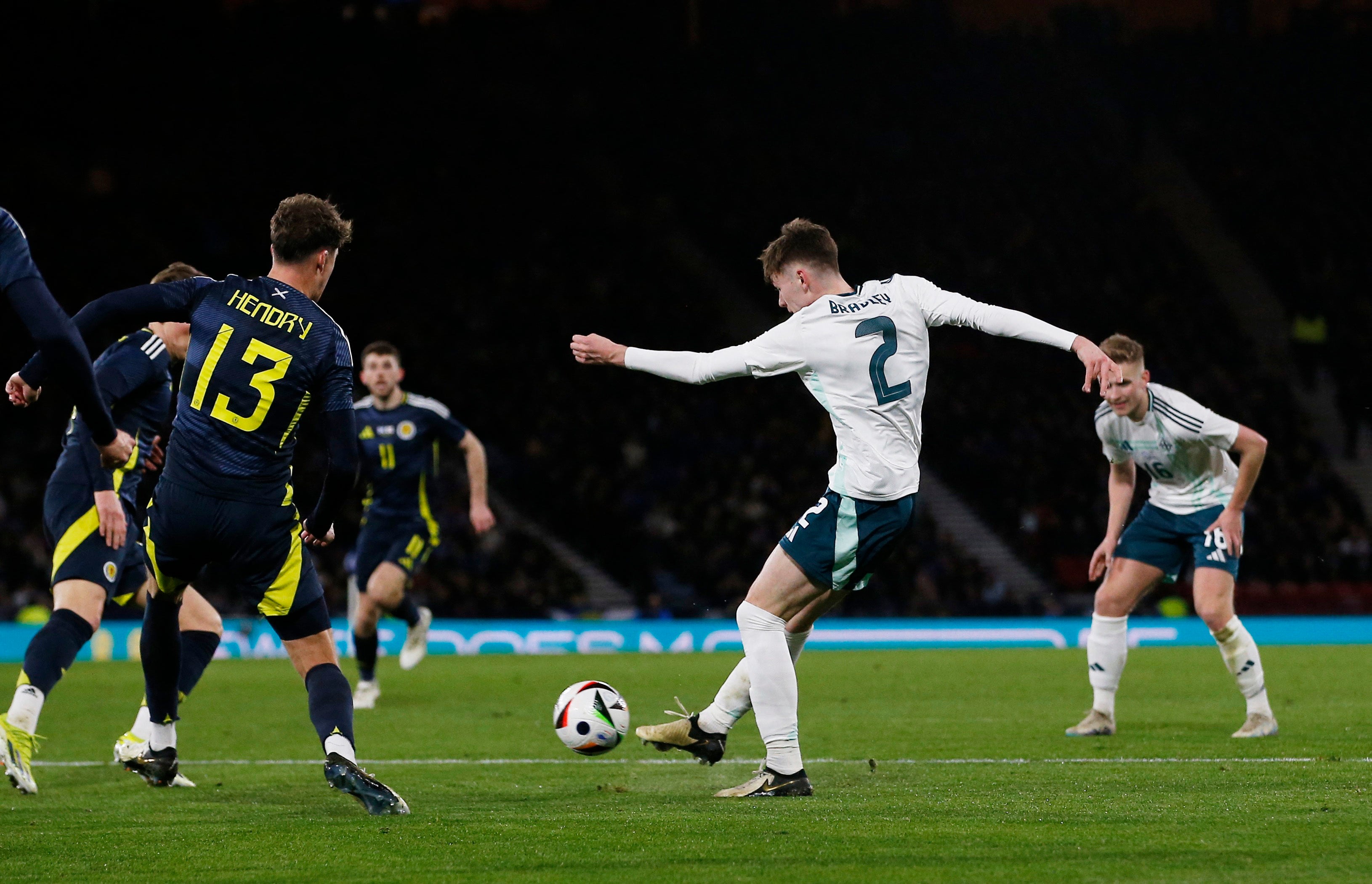 Conor Bradley’s goal was the difference between the sides at Hampden Park