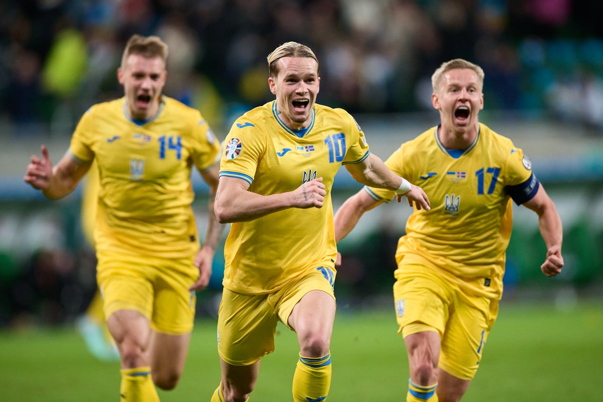 Ukraine celebrate emotional Euro 2024 qualification thanks to Mykhailo Mudryk winner