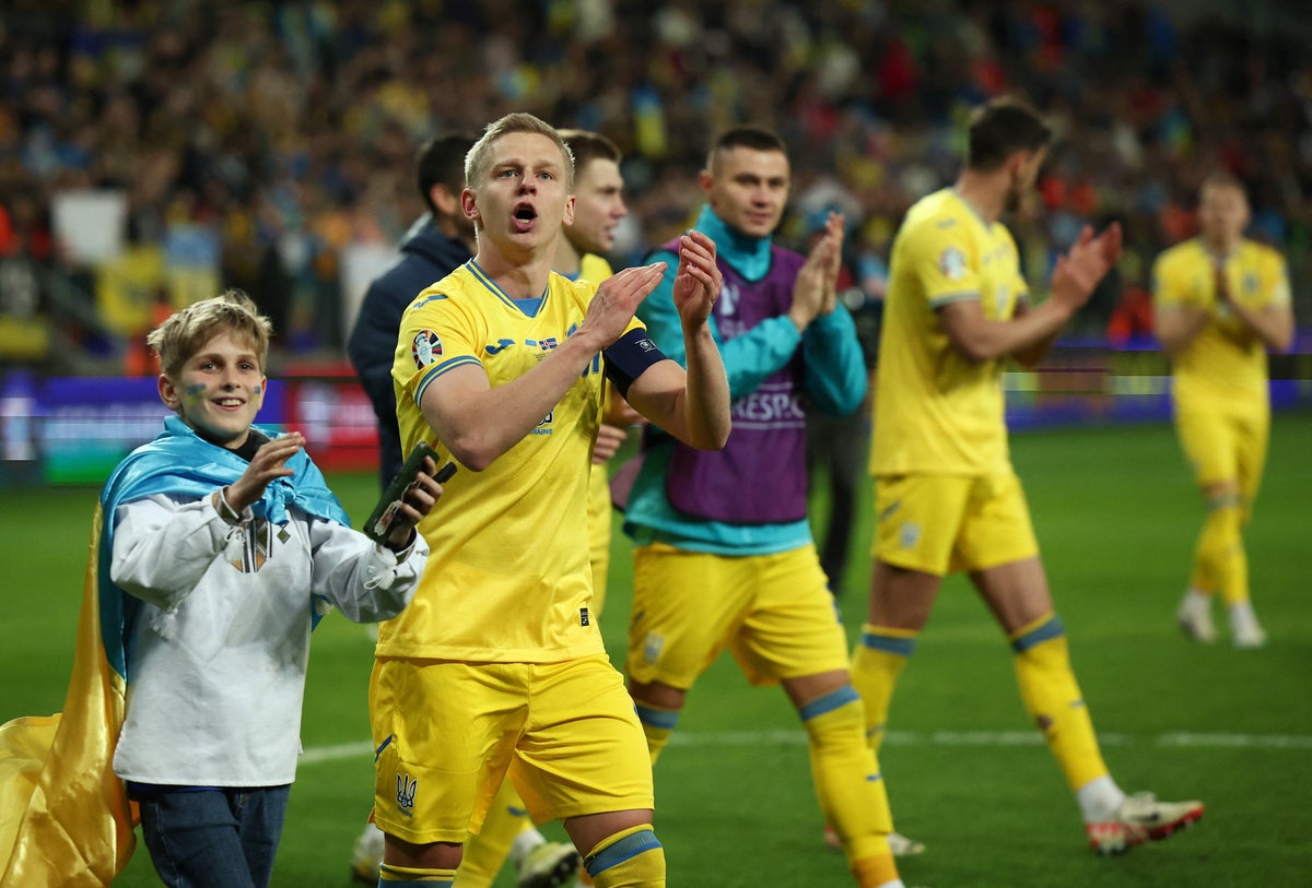 Oleksandr Zinchenko hails Ukrainian soldiers after ‘dream’ win sends nation to Euro 2024